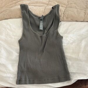 Skims juniper cotton rib tank top